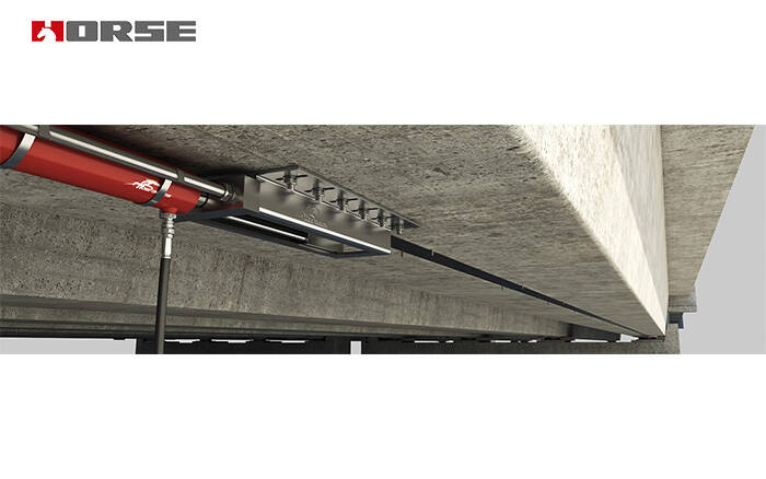 HM prestressed FRP plate strengthening system