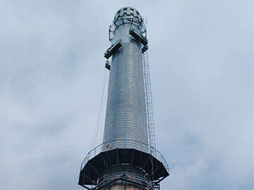 Chimneys & Smoke Stacks Repair By Carbon Fiber Reinforced Polymer(CFRP)